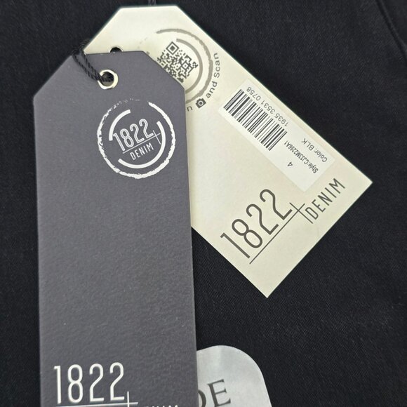 NWT 1822 Denim Wide Leg Jeans Size 4 Black Y2K - Picture 9 of 9